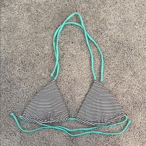 Victoria secret striped swim top with blue Size M never worn
